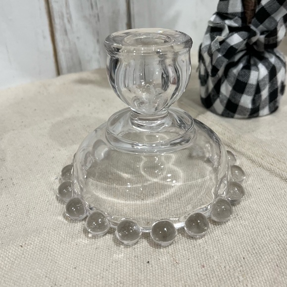 Accents Vintage Clear Glass Hobnob Candlestick Holder Poshmark